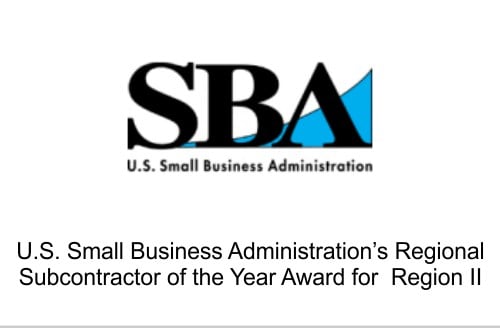 US small business administration's regional subcontractor of the year for region-2