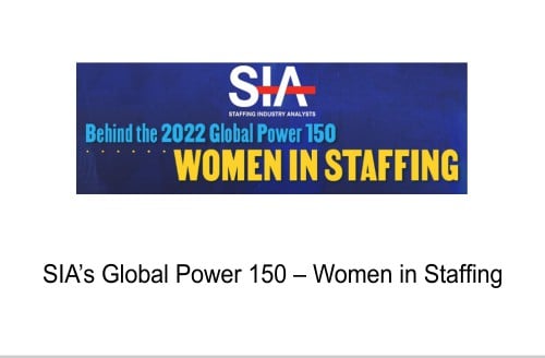 SIA global power 150 - Women in staffing