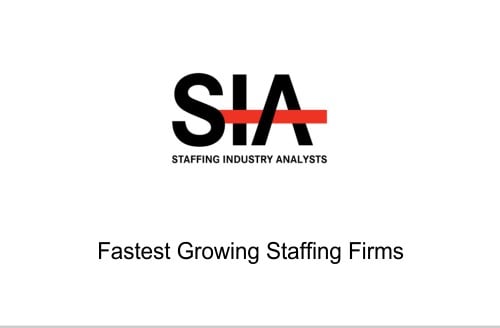 SIA fastest growing staffing firms